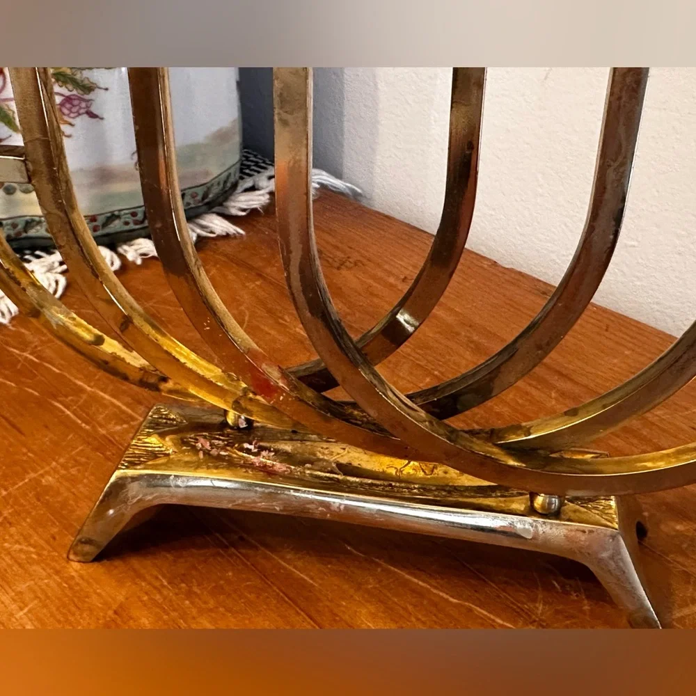 Vintage Wainberg 1970s Solid Brass 9 arm Menorah